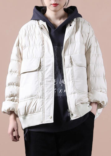Drune | Plus-Size-Winterjacken Mäntel beige Große Taschen Daunenjacke Damen
