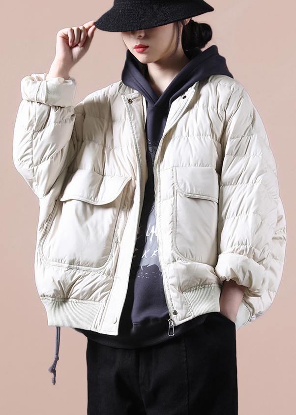 Drune | Plus-Size-Winterjacken Mäntel beige Große Taschen Daunenjacke Damen
