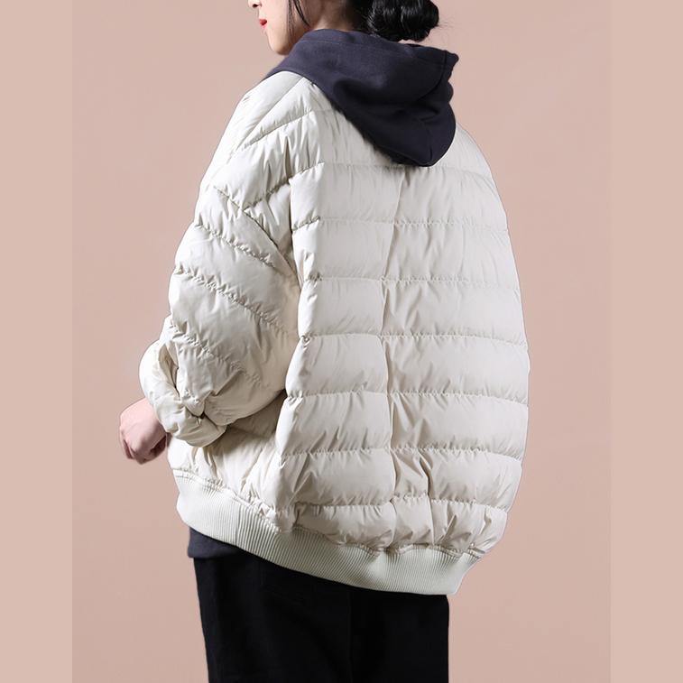 Drune | Plus-Size-Winterjacken Mäntel beige Große Taschen Daunenjacke Damen
