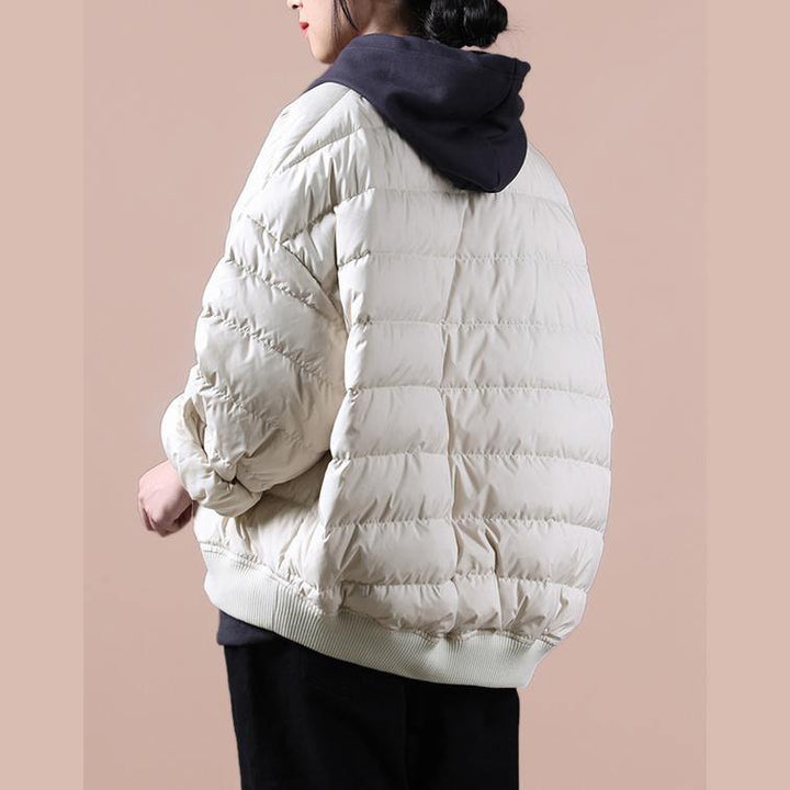Drune | Plus-Size-Winterjacken Mäntel beige Große Taschen Daunenjacke Damen