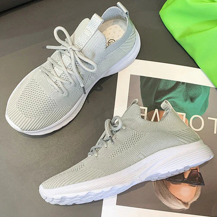 Drune | graue atmungsaktive Damen Sneaker-Schuhe