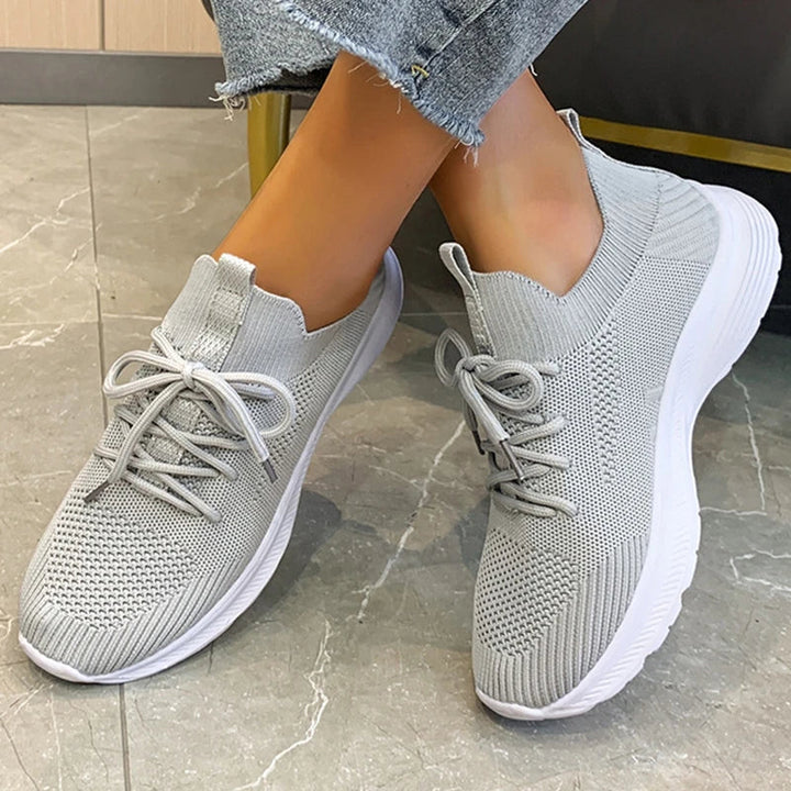 Drune | graue atmungsaktive Damen Sneaker-Schuhe