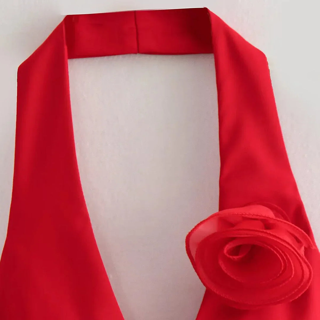 Drune - Florales Design - Offener Rücken - Sommer