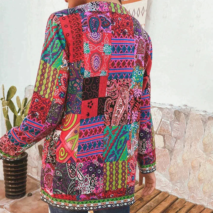 Drune | Damen Blumenmuster Leichte Jacke (Größen für Übergewichtige Verfügbar)