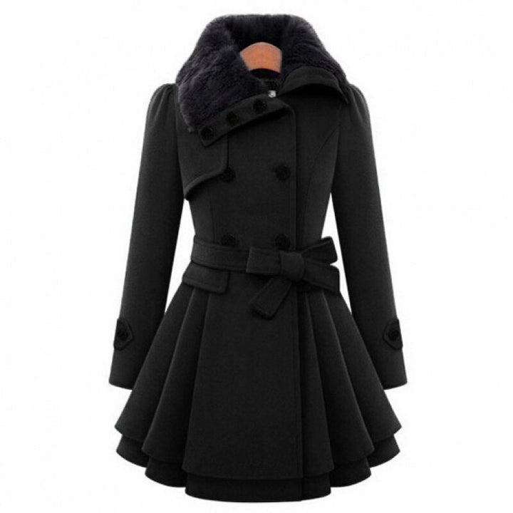 Drune - Elegante Jacke Mit Kunstfellkragen