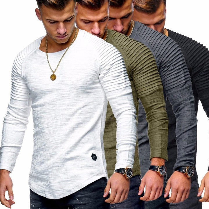 Drune | Strickpullover Slim Fit Rippendesign Langarm Bequem Lässig