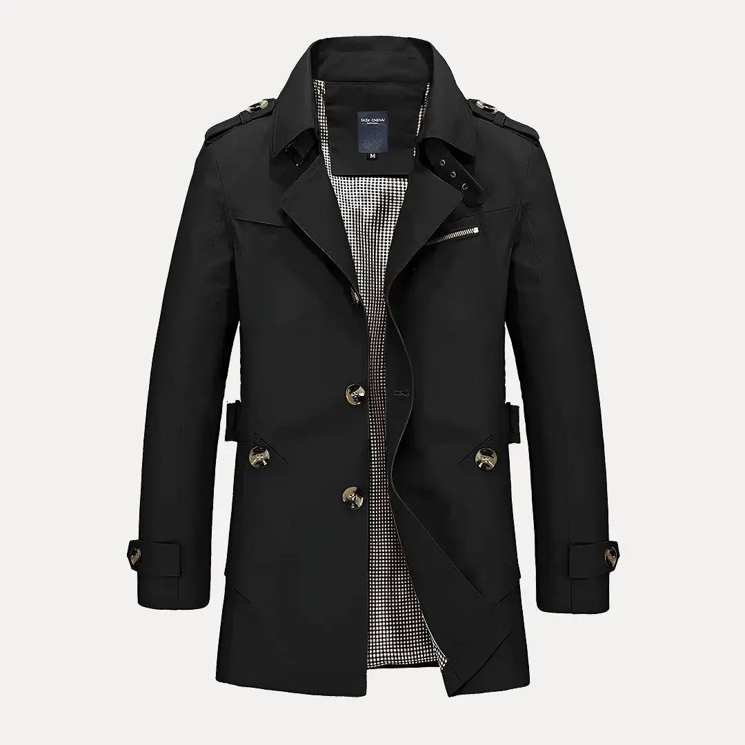 Drune | Flip Kragen Trenchcoat