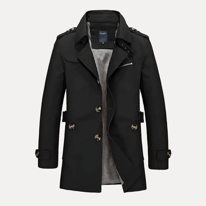Drune | Flip Kragen Trenchcoat