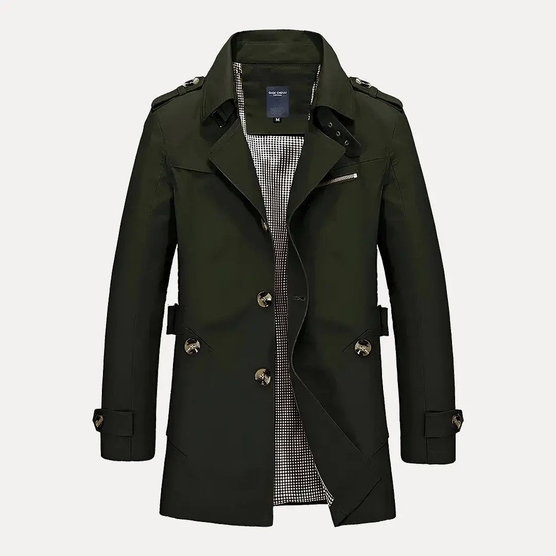 Drune | Flip Kragen Trenchcoat