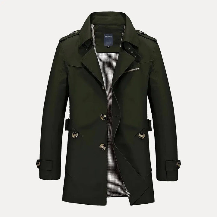 Drune | Flip Kragen Trenchcoat