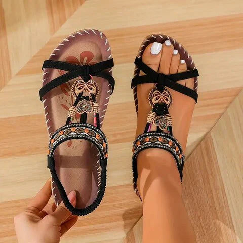 Drune | Boho Flache Sandalen