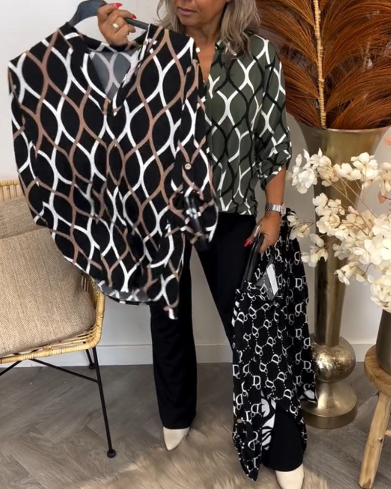 Drune | Bluse mit grafischem Druck