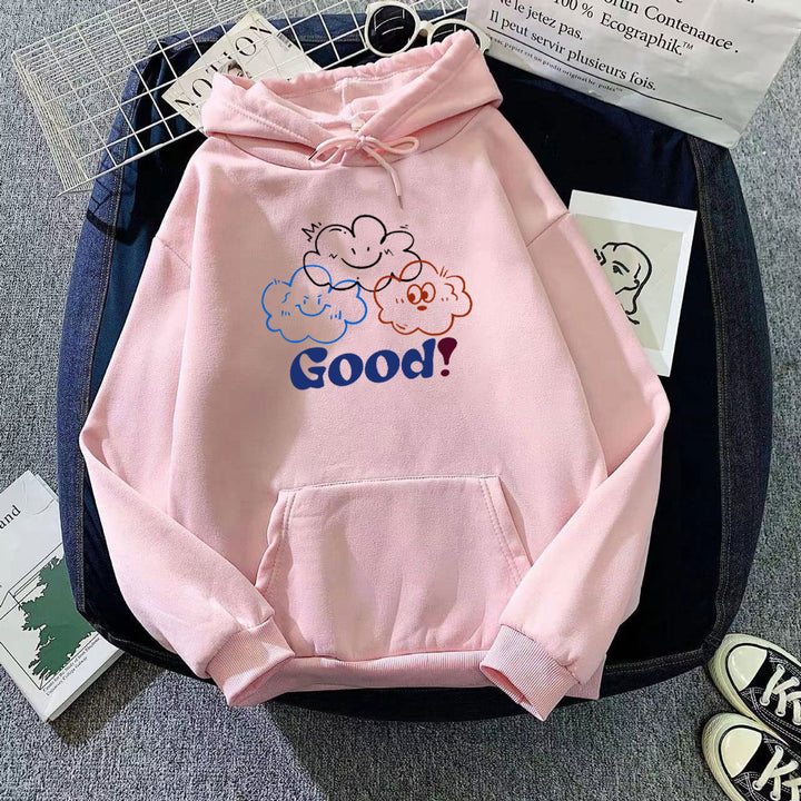 Damen Kapuzenpullover mit kreativem Cartoon-Motiv und bequemer Passform Drune