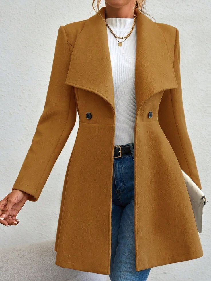 Damen Trendige Finelapel-Manteljacke Drune