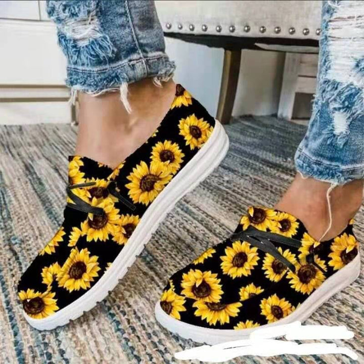 Damen bequeme Slip-On Sneakers mit atmungsaktivem Obermaterial und flexibler Sohle Drune