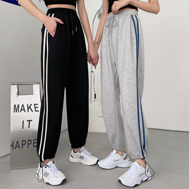 Damen Sportliche Freizeit-Hose mit seitlichen Kontraststreifen Drune