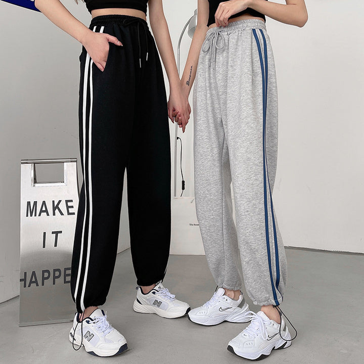 Damen Sportliche Freizeit-Hose mit seitlichen Kontraststreifen Drune