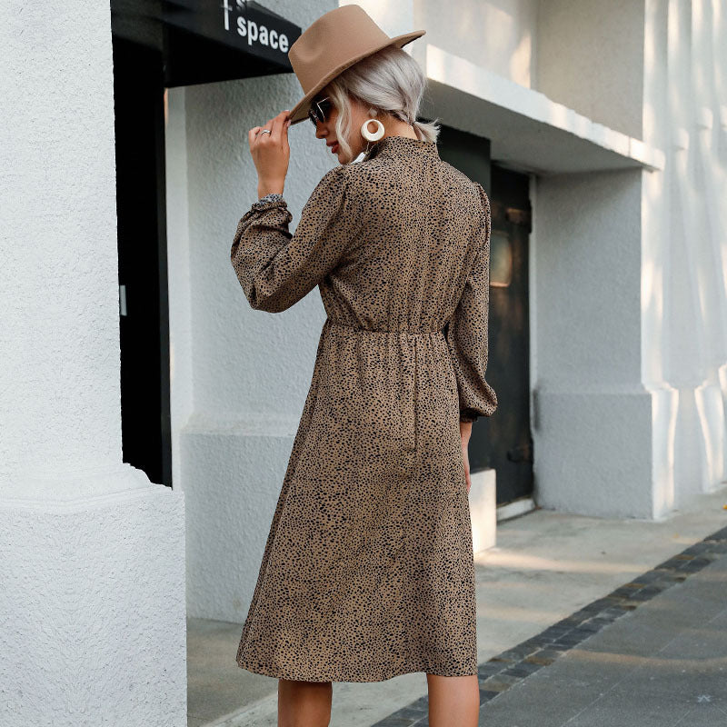 Damen Hemdblusenkleid mit leichtem Material und Taillengürtel Drune