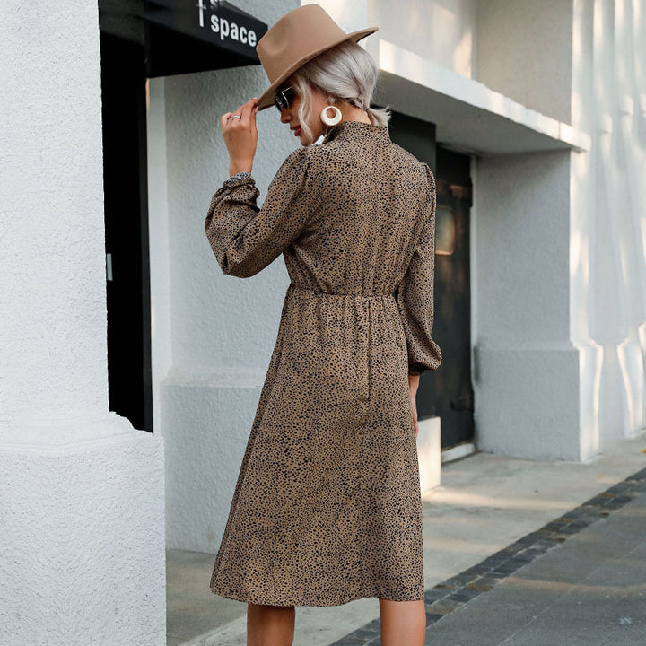Damen Hemdblusenkleid mit leichtem Material und Taillengürtel Drune