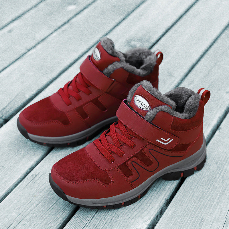 Damen Winterliche Trekkingstiefel mit rutschfester Sohle und isolierendem Futter Drune