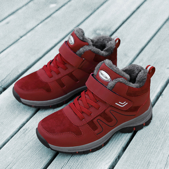 Damen Winterliche Trekkingstiefel mit rutschfester Sohle und isolierendem Futter Drune
