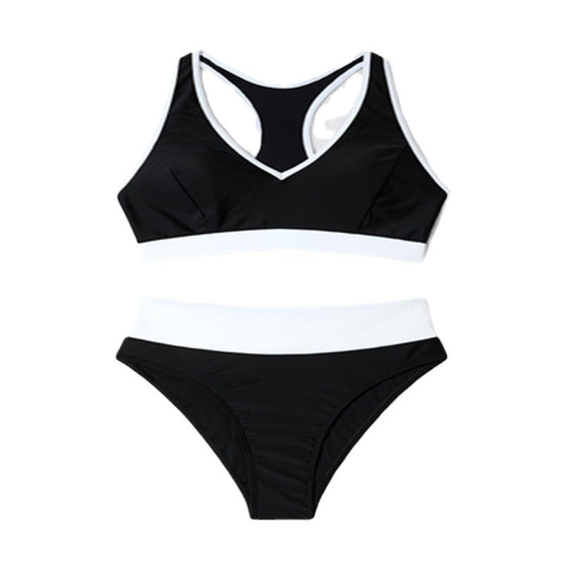 Damen Sport-Bikini mit hohem Bund und Racerback Drune