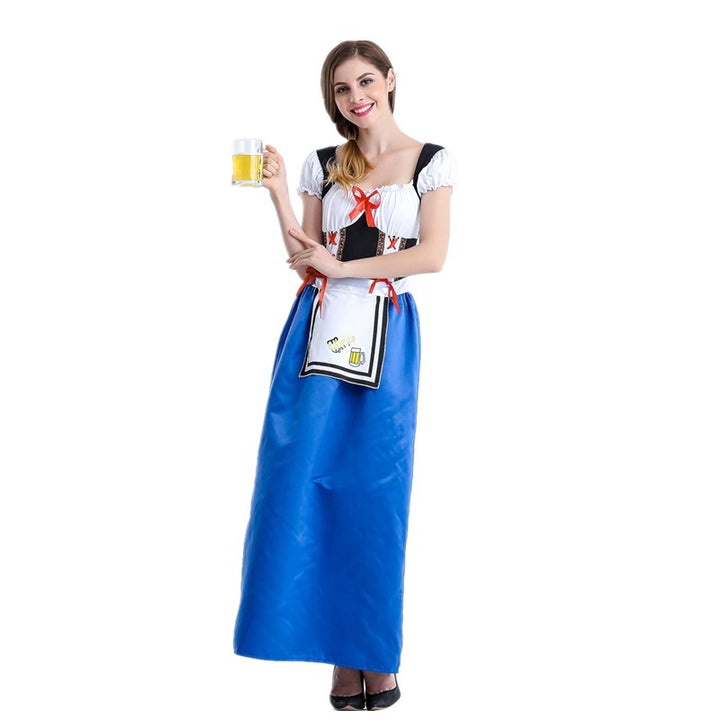 Damen nan authentisches Oktoberfest Madl Kostüm mit Schnürcorsage weiten Trompetenärmeln Drune