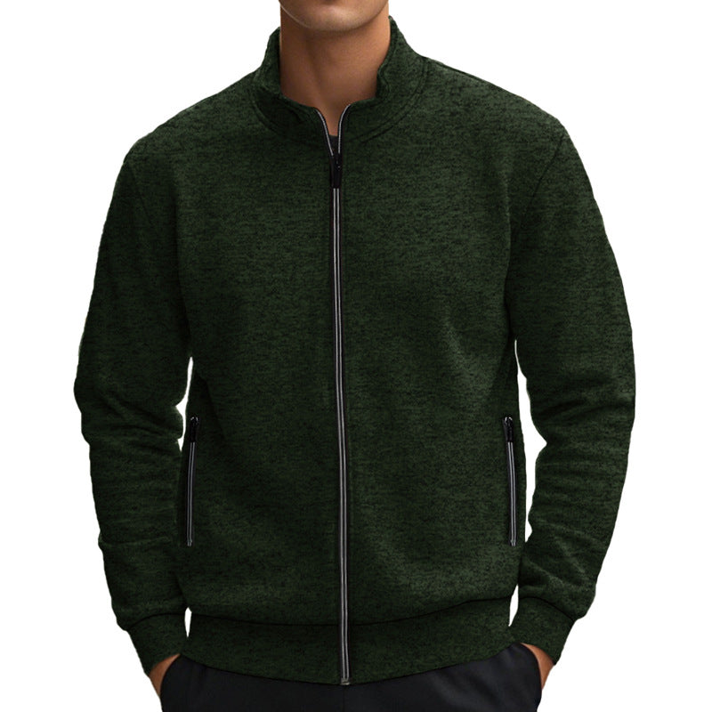 Herren Freizeitjacke mit hohen Kragen und reflektierenden Reißverschlussdetails Drune