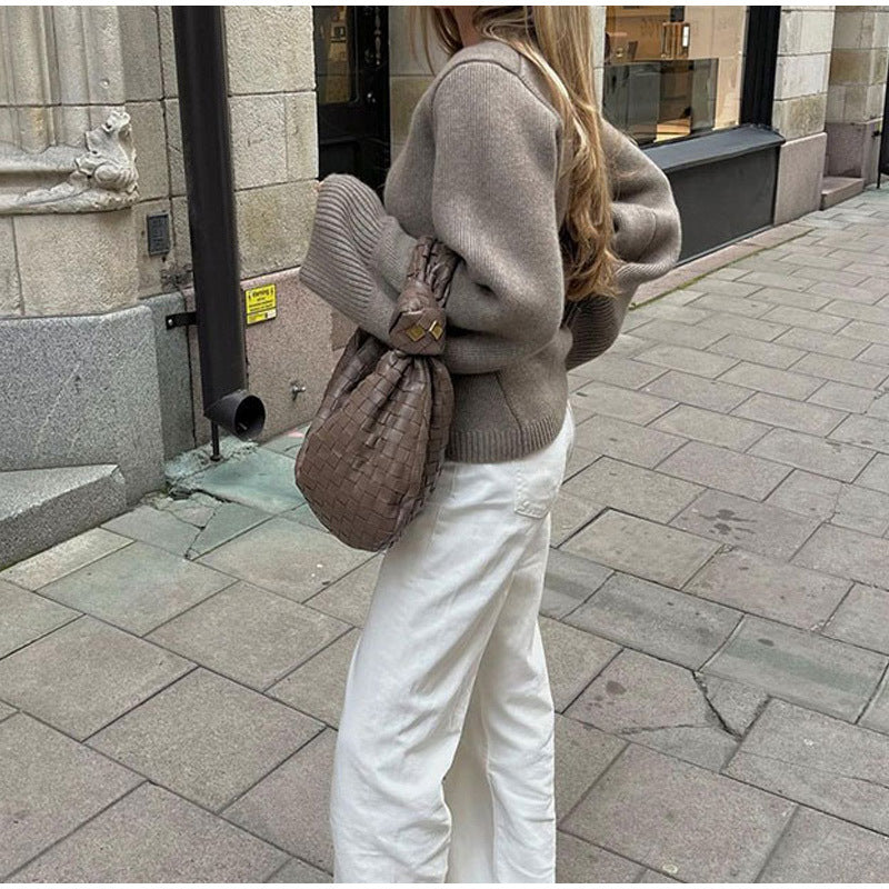 Damen Lässiger Strickcardigan mit schicker Knopfleiste und praktischen Taschen Drune