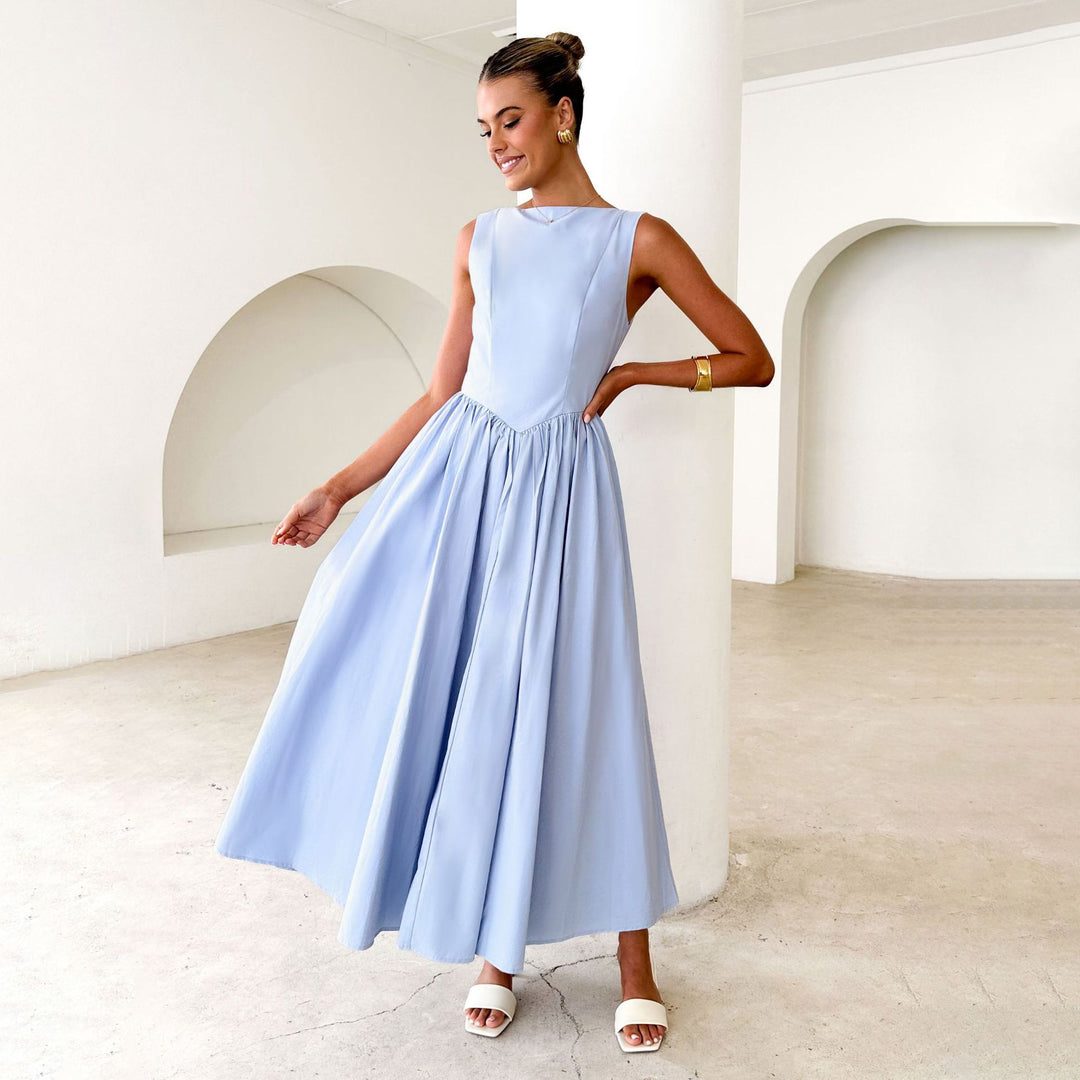 Damen Maxikleid mit zeitlosem Schnitt und elegantem Taillenbund Drune