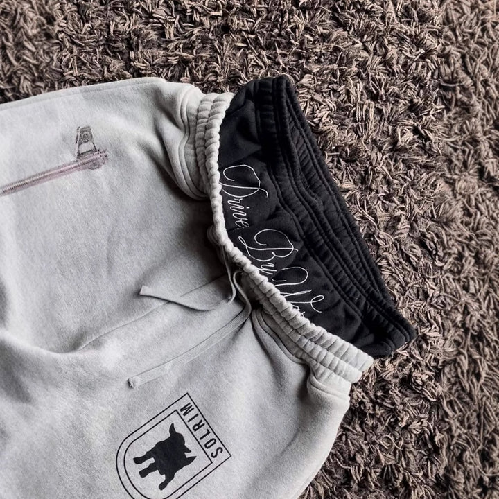 Damen Sweatpants mit einzigartigem Grafikumdruck und elastischem Bund Drune