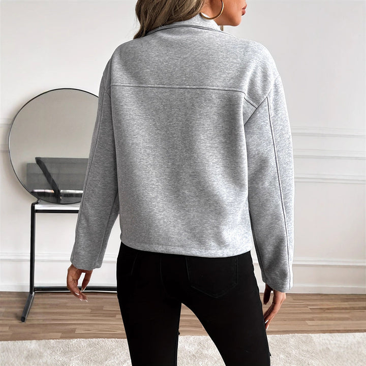 Damen lässige Zip-Jacke mit praktischen Taschen Drune