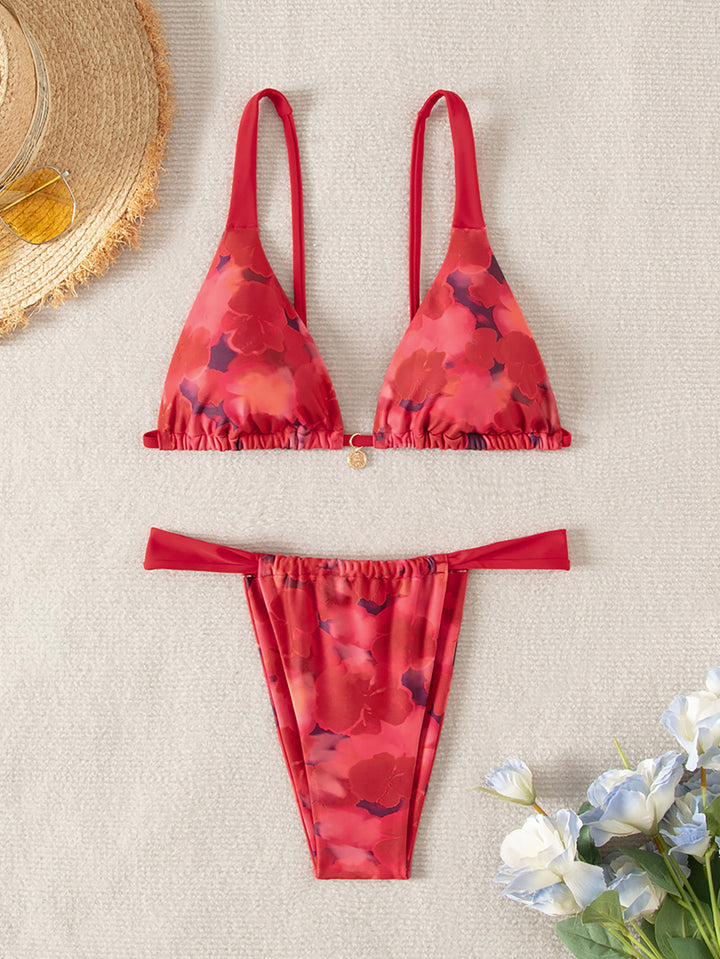 Damen Bikini-Set mit floralem Design Drune