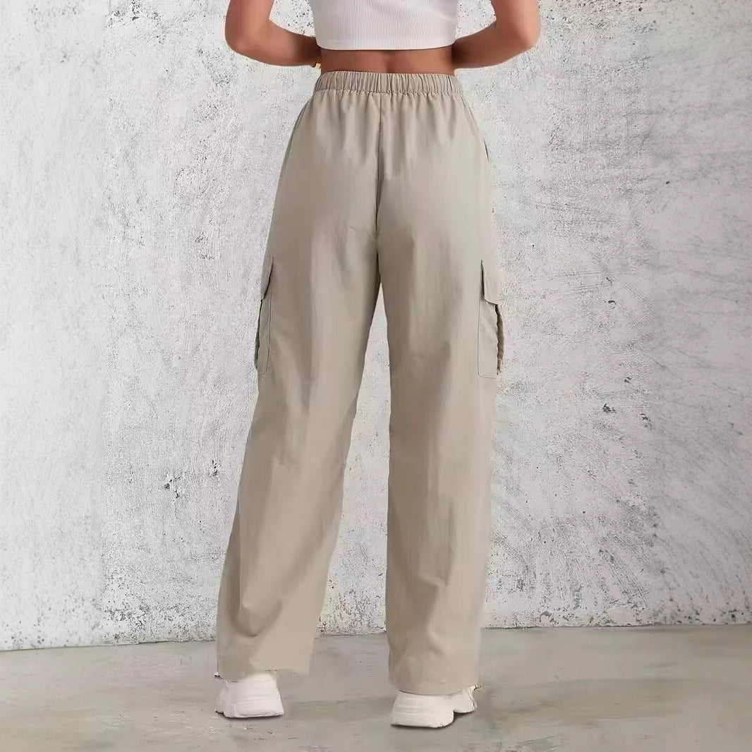 Damen Cargo-Hose mit praktischem Gummizug und modischen Seitentaschen Drune