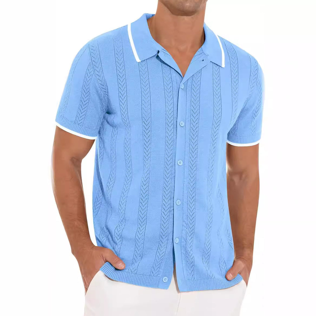 Herren Kurzarmpoloshirt mit strukturiertem Design Drune