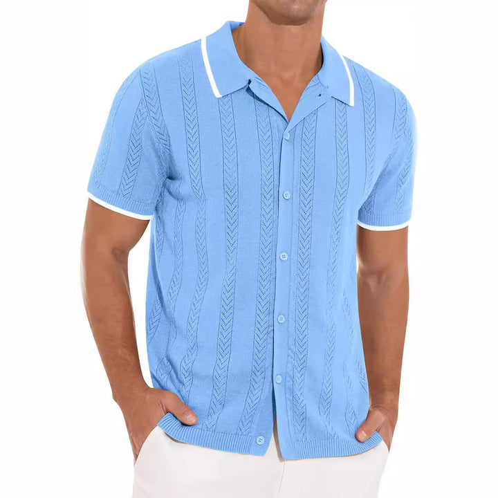Herren Kurzarmpoloshirt mit strukturiertem Design Drune