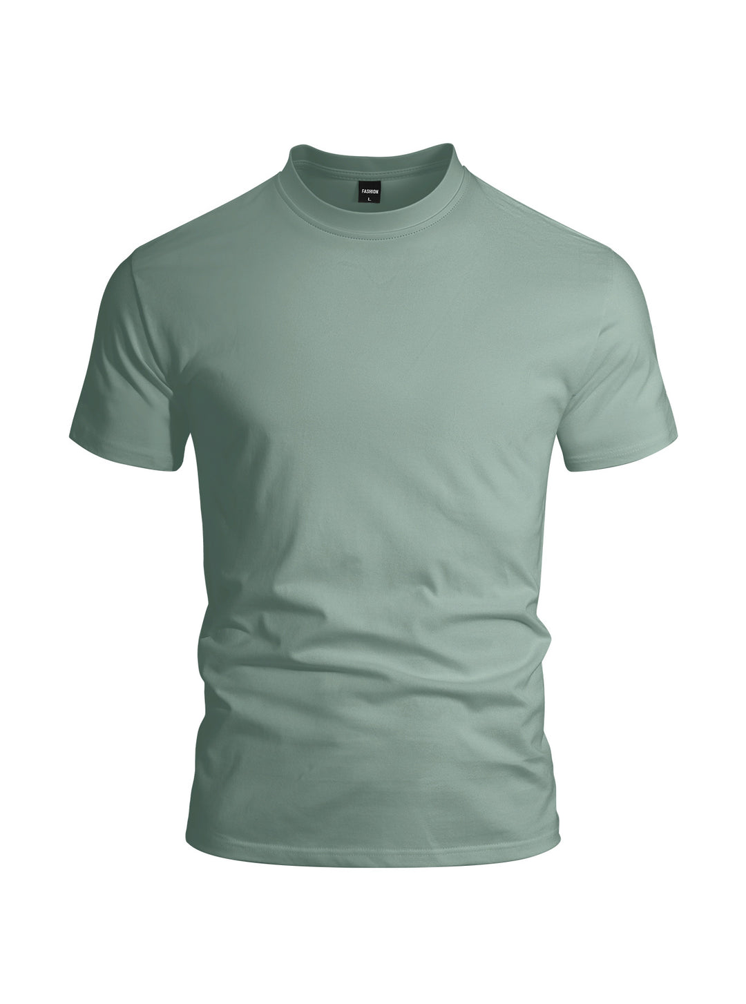 Herren nan eng anliegendes Rundhals-Basicshirt aus Singlejersey mit verstärktem Nackenband Drune