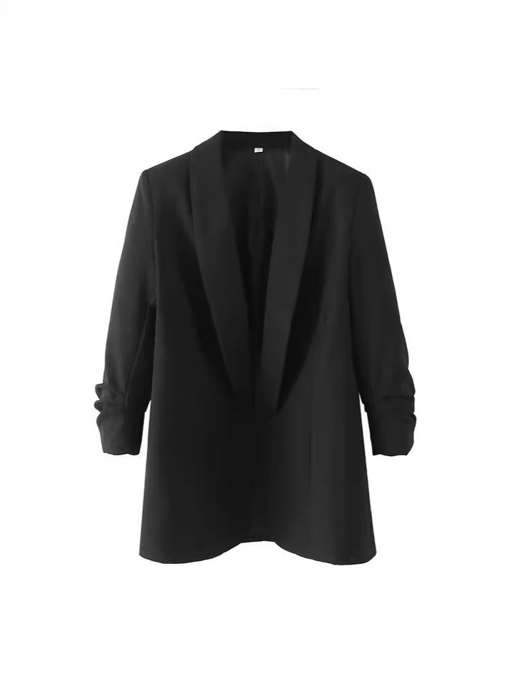 Damen Oversize Blazer ohne Verschluss Drune