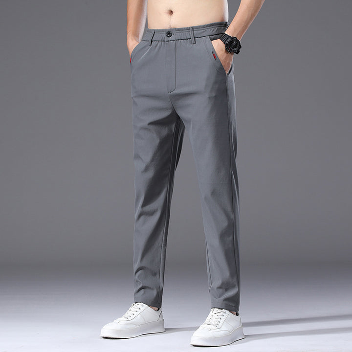 Herren modische und bequeme Chino-Hose mit elastischem Bund Drune