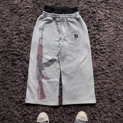 Damen Sweatpants mit einzigartigem Grafikumdruck und elastischem Bund Drune