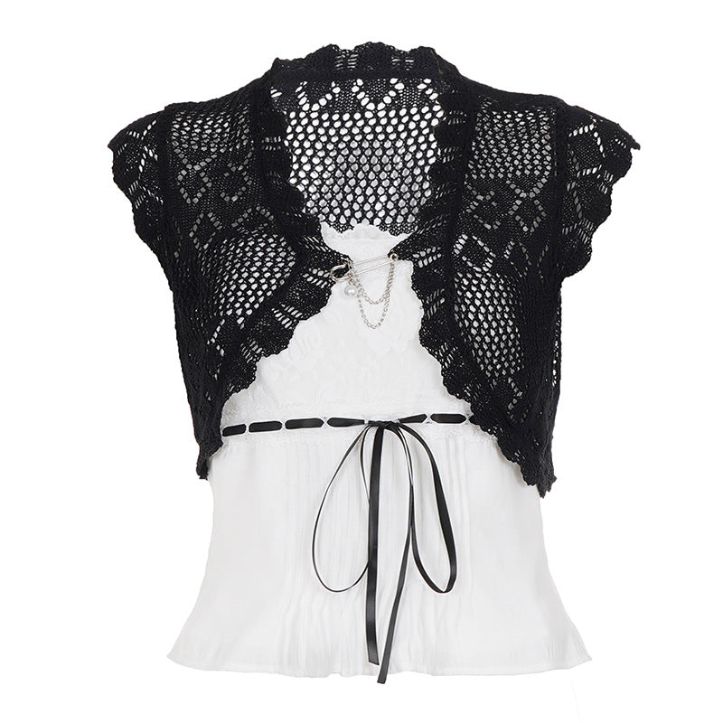 Damen Strickoberteil mit filigranem Lochdesign Drune