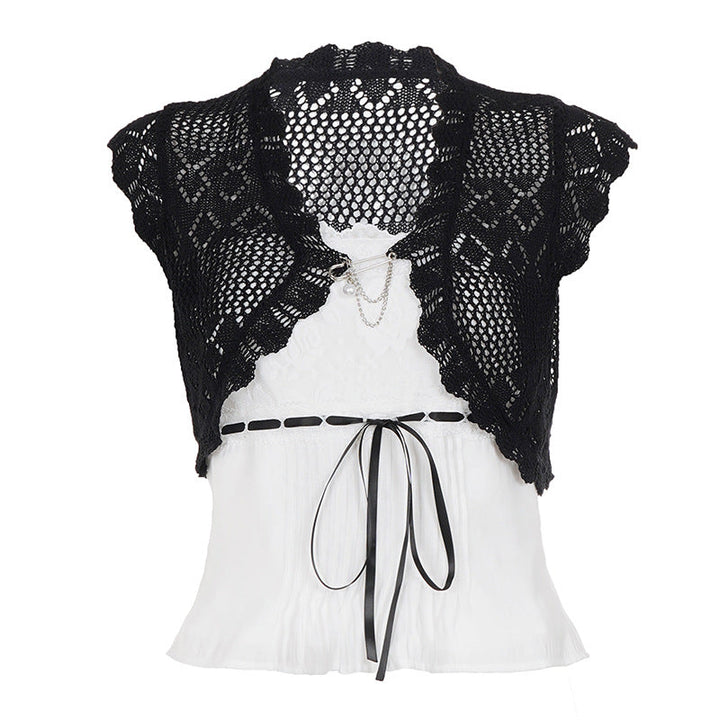 Damen Strickoberteil mit filigranem Lochdesign Drune