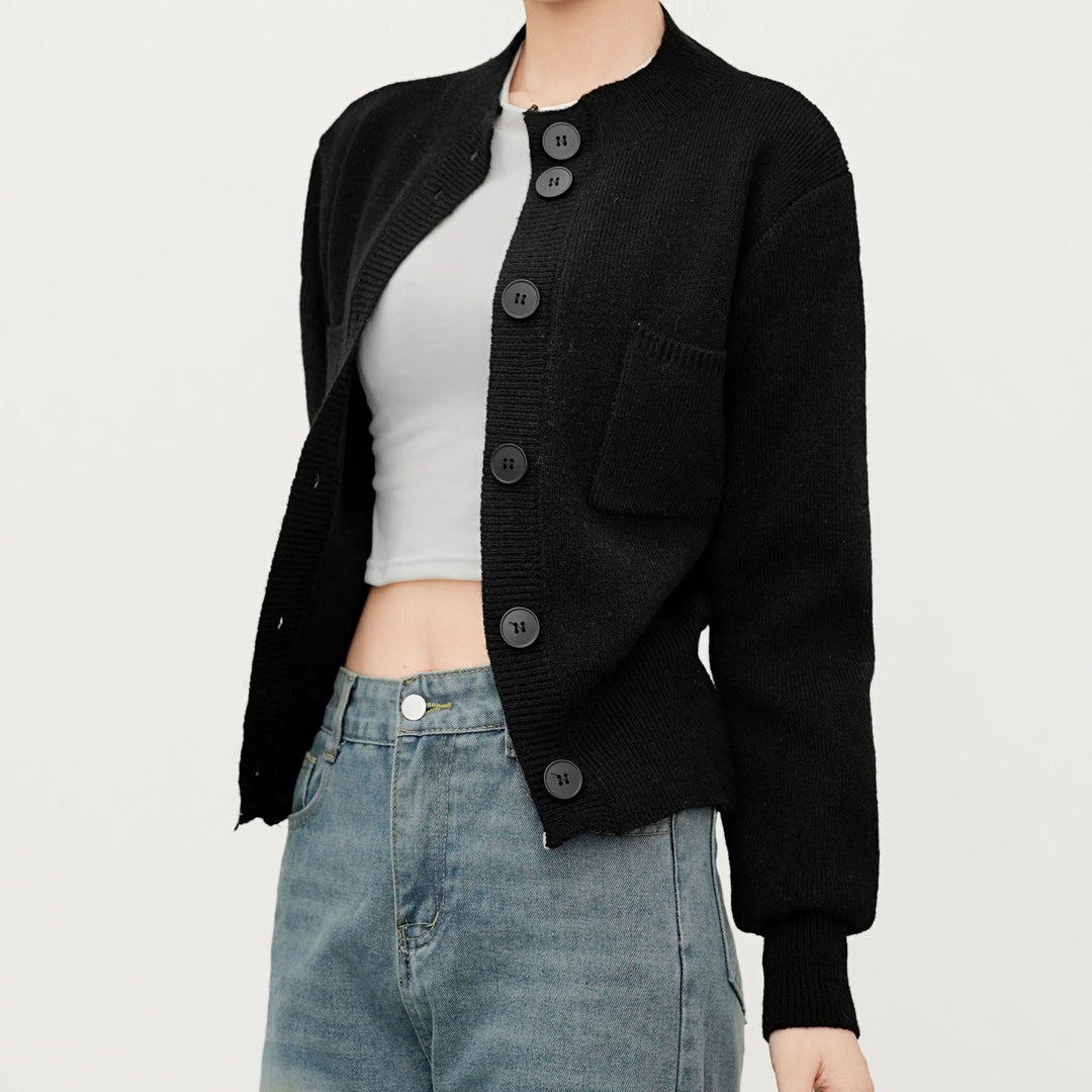 Damen Strickjacke mit Knopfdetails und praktischen Taschen Drune