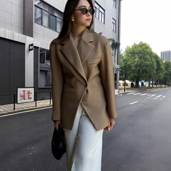 Damen Eleganter Oversized Blazer Drune