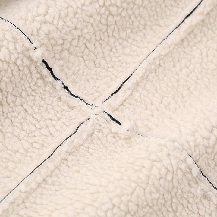 Damen Kunstlederjacke mit weichem Teddyfutter und praktischen Taschen Drune