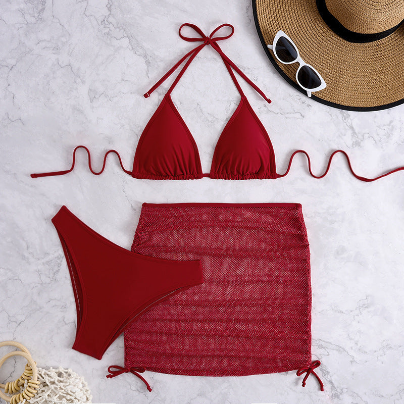Damen Bikini-Set mit durchscheinendem Rock Drune