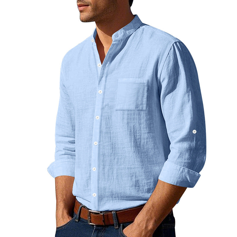 Herren leichtes Leinenhemd Drune