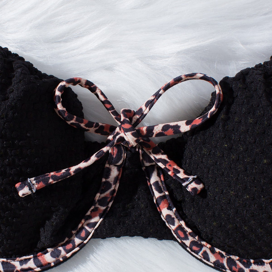Damen Push-Up Bikini mit tierischem Akzent Drune