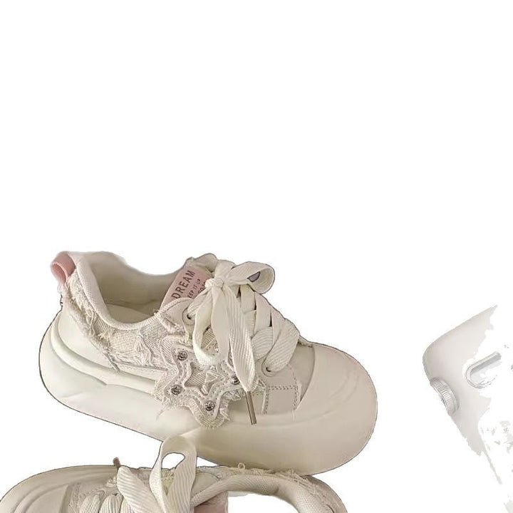 Damen Sportliche Sneaker mit floralem Design und bequemer Sohle Drune