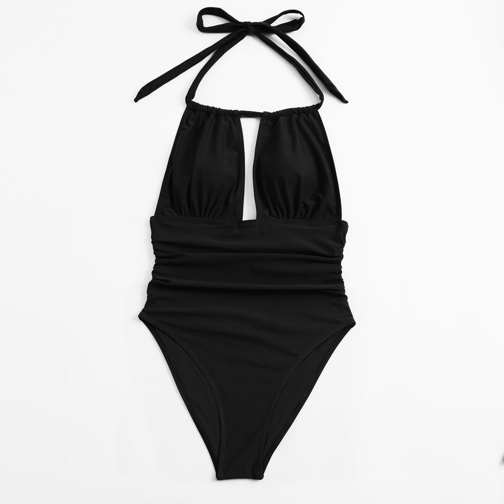 Damen Eleganter Hoch geschnittener Badeanzug Drune